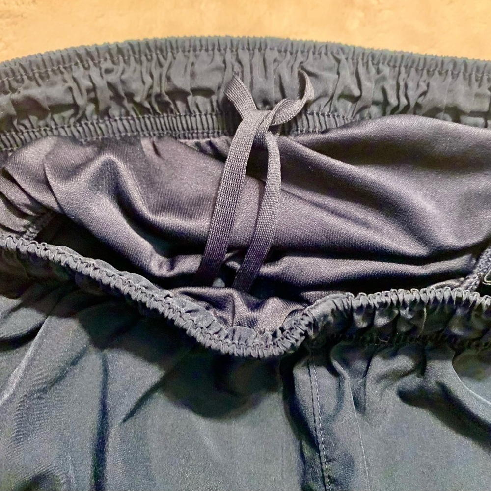 Nike Dri-Fit Shorts XS Dark Navy Blue White Trim Athletic Running Bikini Liner - Picture 6 of 12